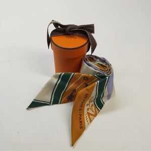 Hermes Twilly Satin Silk Scarf